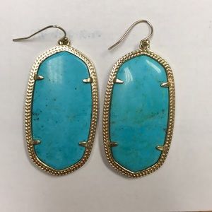 Kendra Scott large turquoise earrings